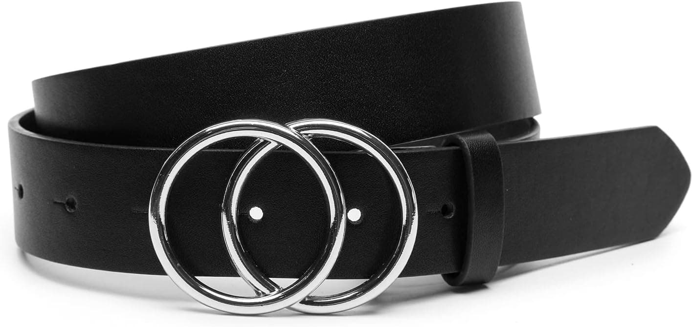 Black belt with silver buckle