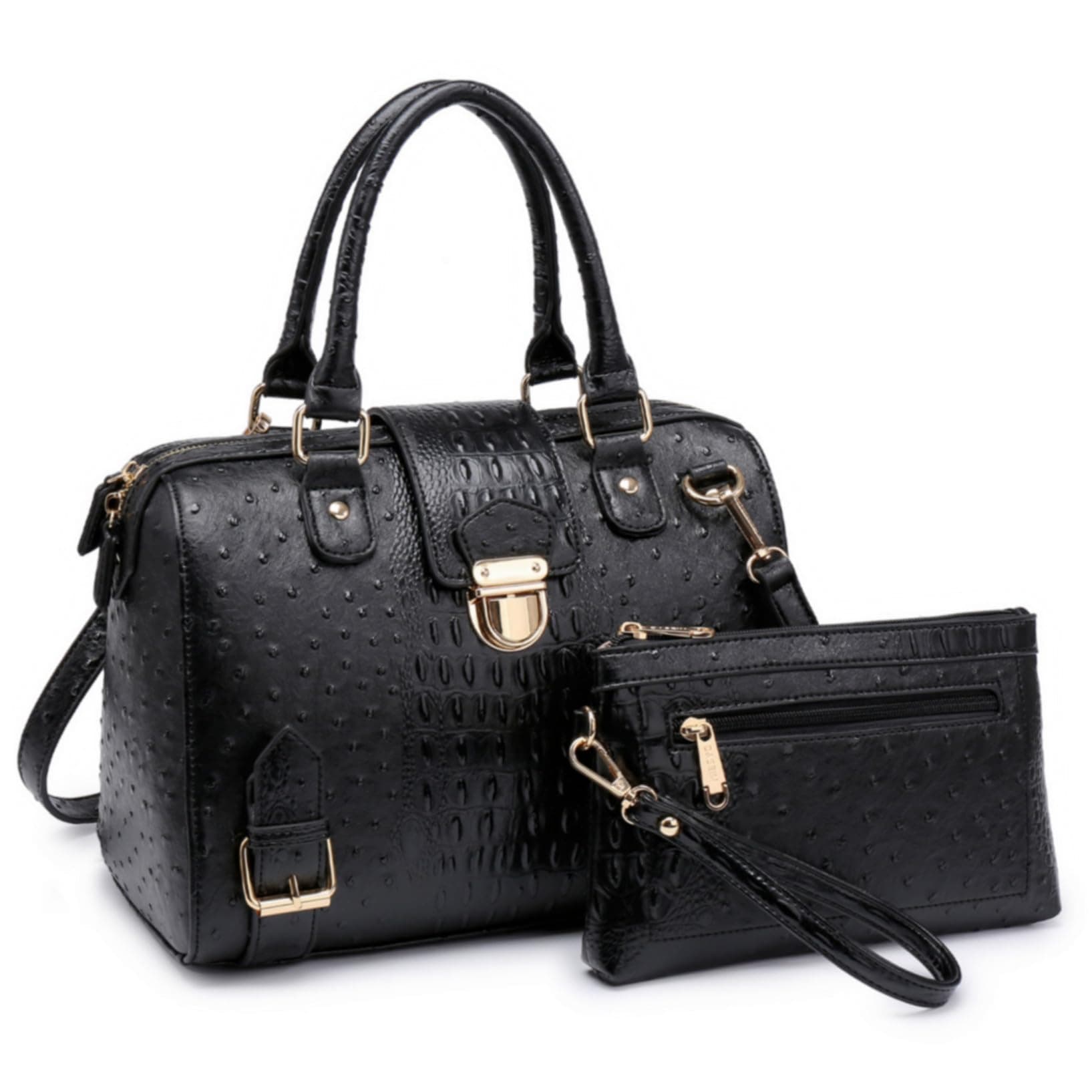 Dasein black structured satchel