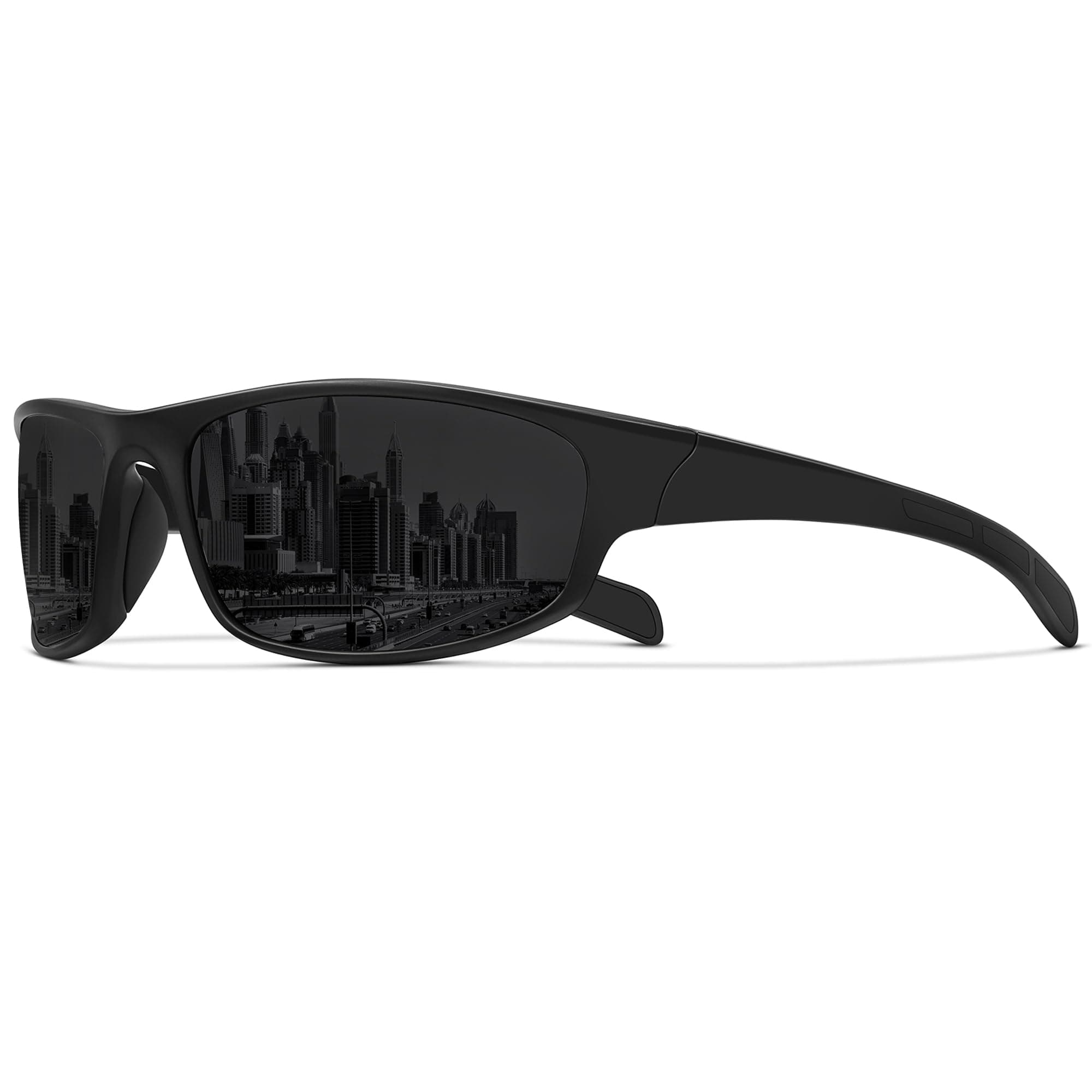 Black wraparound sunglasses