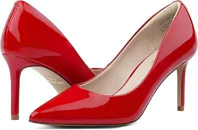 JENN ARDOR red pointed-toe pumps