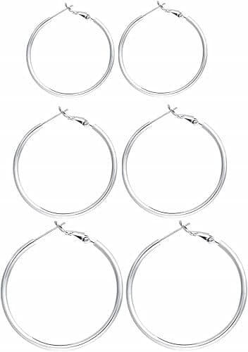 Silver hoop earrings