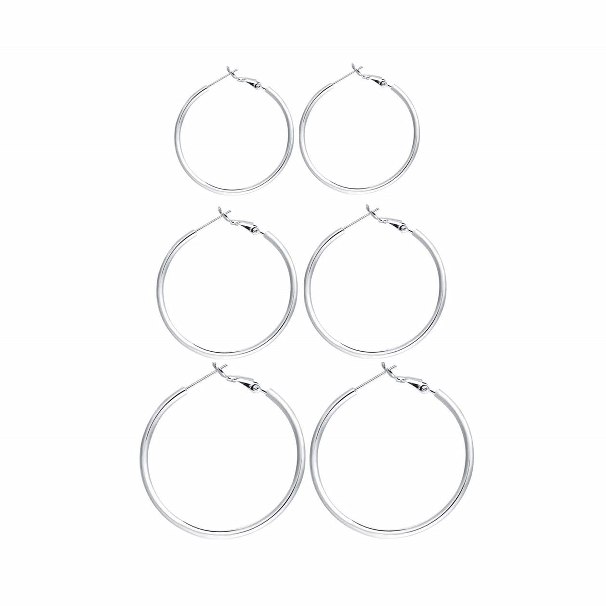 Silver hoop earrings