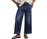 Plus-size distressed cargo jeans