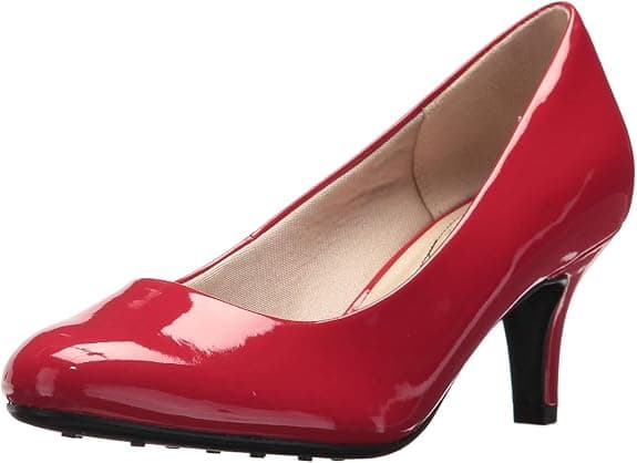 LifeStride fire-red patent pumps