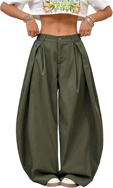 Plus-size olive cargo pants