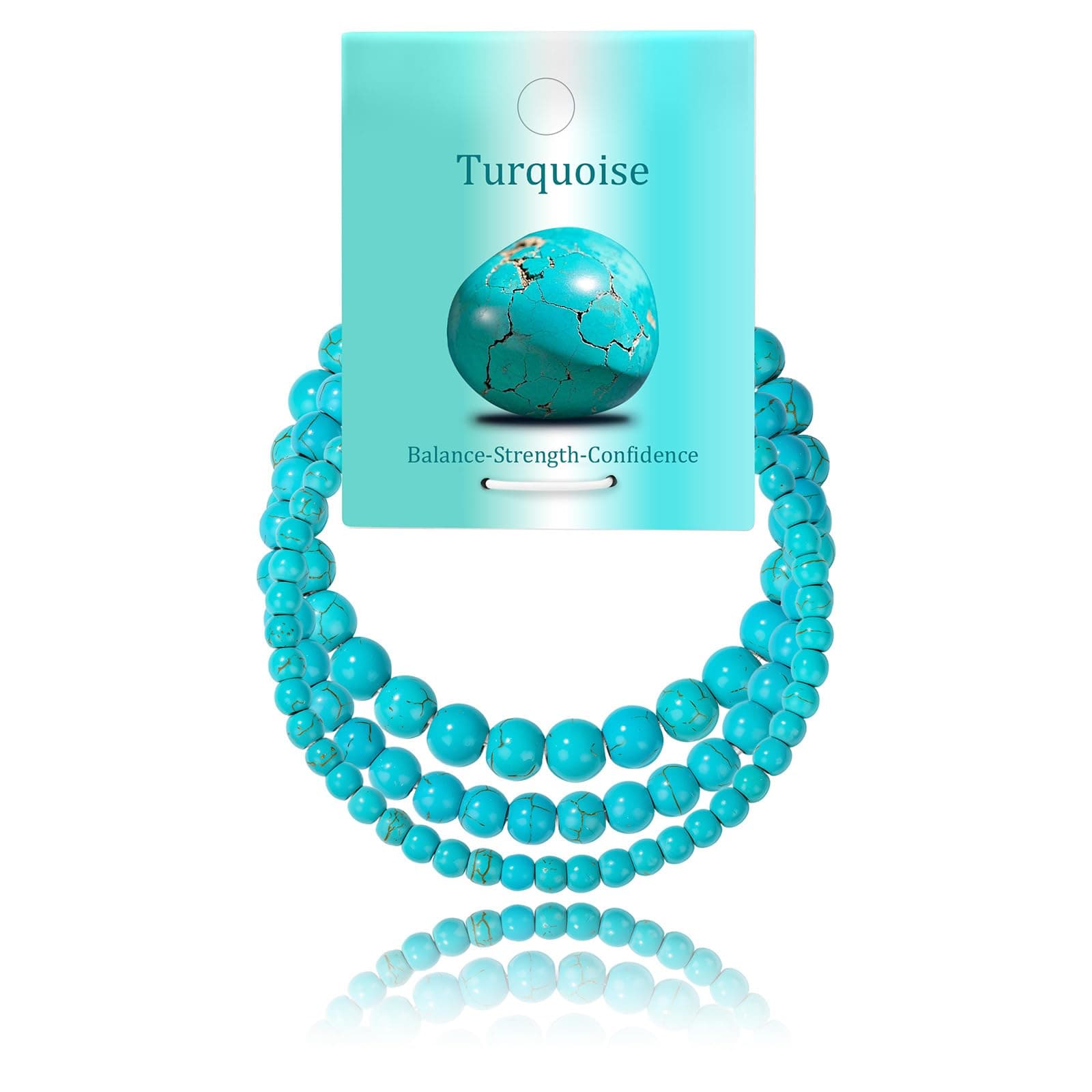 Turquoise beaded bracelet set