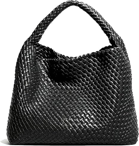 Geelyda black woven tote bag