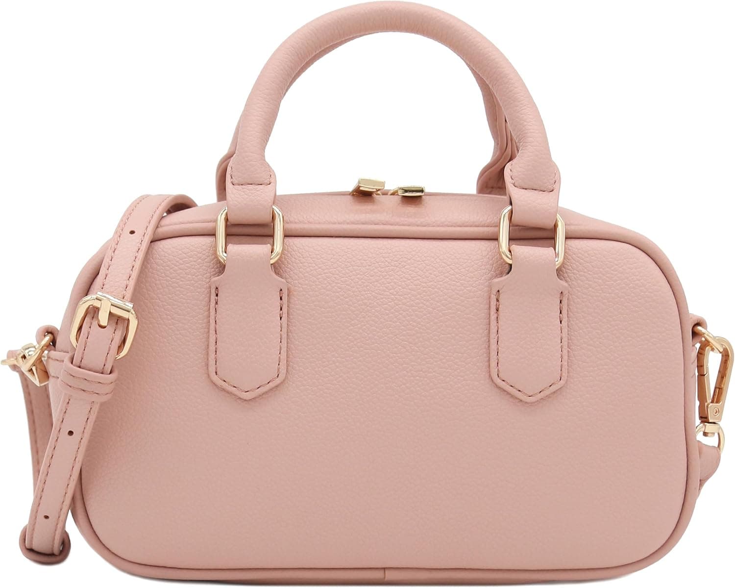 Blush structured top-handle handbag