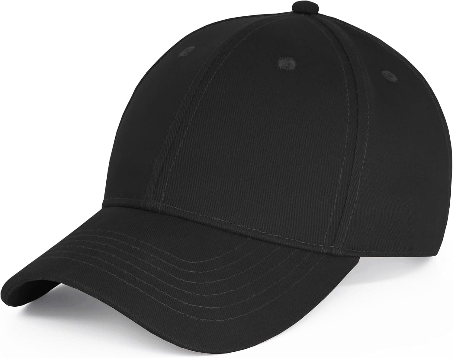 Black cotton baseball cap