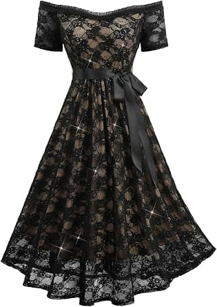 ROSE GAL plus-size black sequin lace midi dress