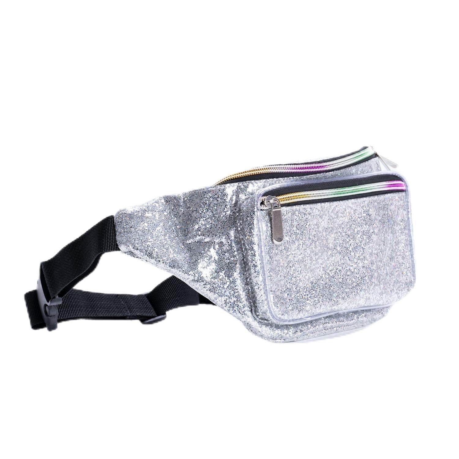 Silver holographic fanny pack