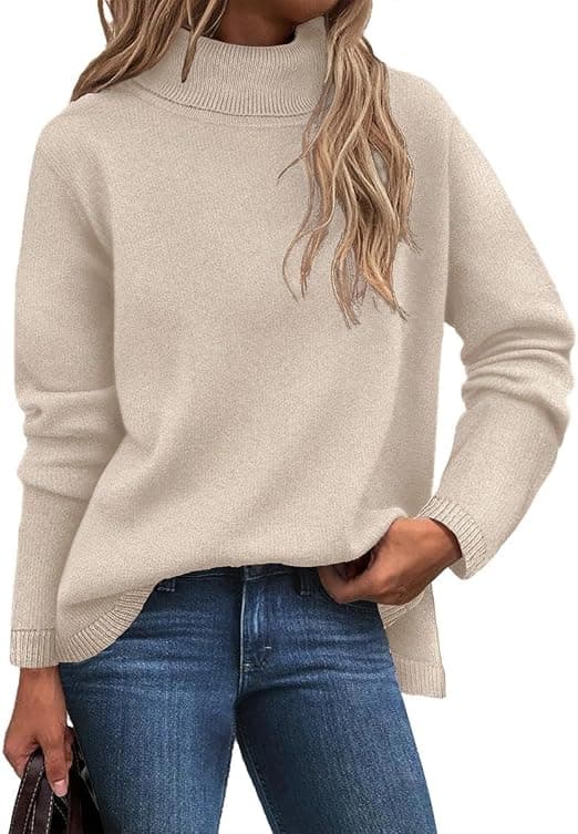 Plus-size turtleneck sweater