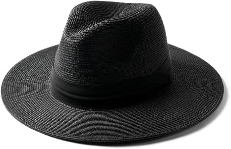 Wide-brim straw sun hat