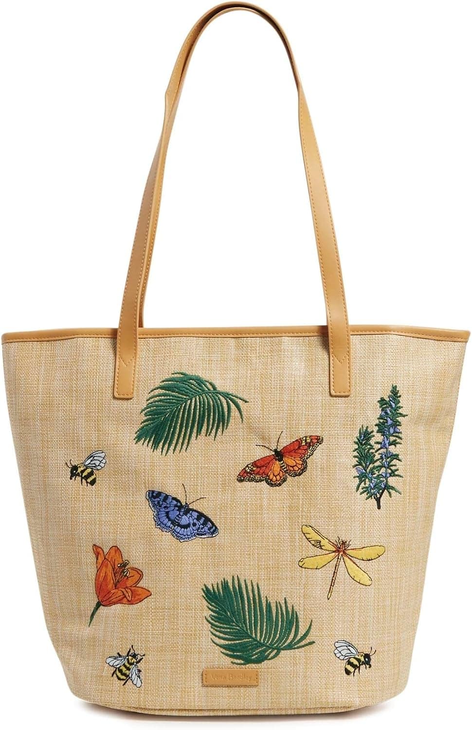 Natural straw bucket tote bag