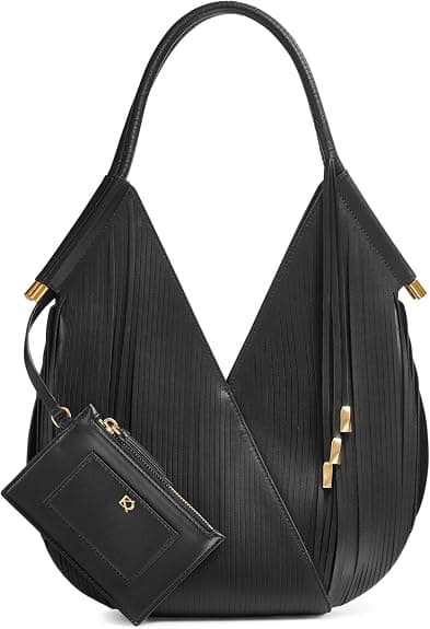 Burgundy structured handbag