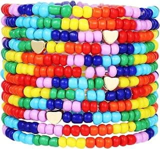 Colorful stackable rave bracelets