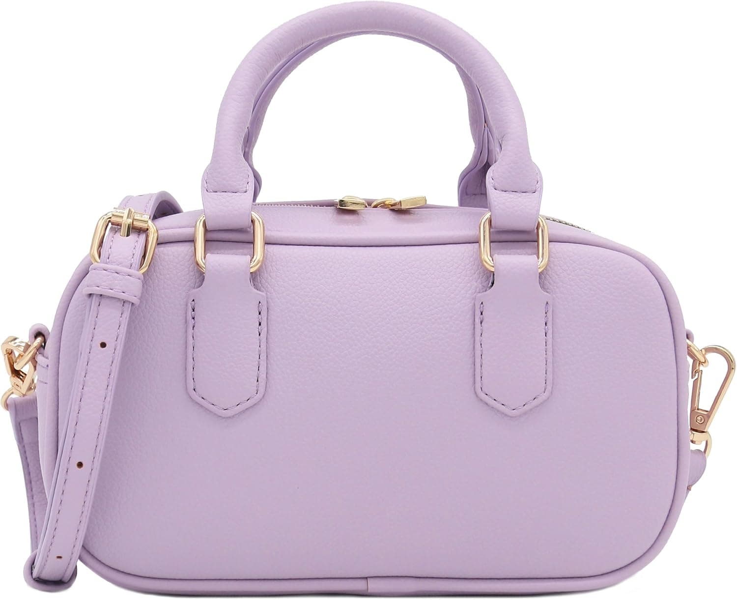 Lavender PU-leather satchel