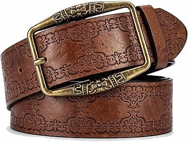 Brown woven waist belt
