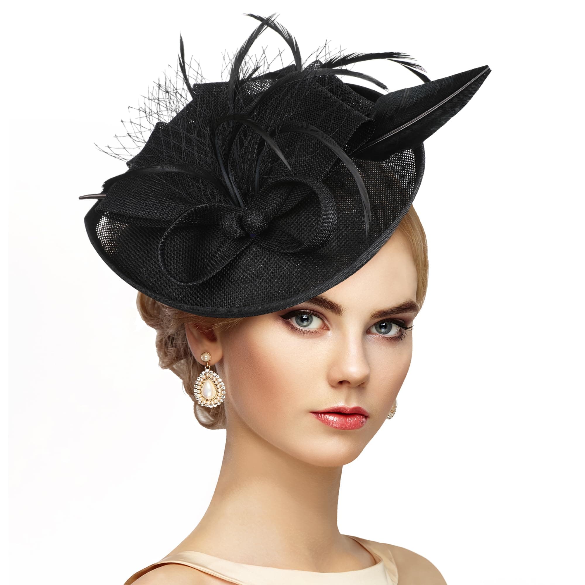 Black wide-brim Derby hat