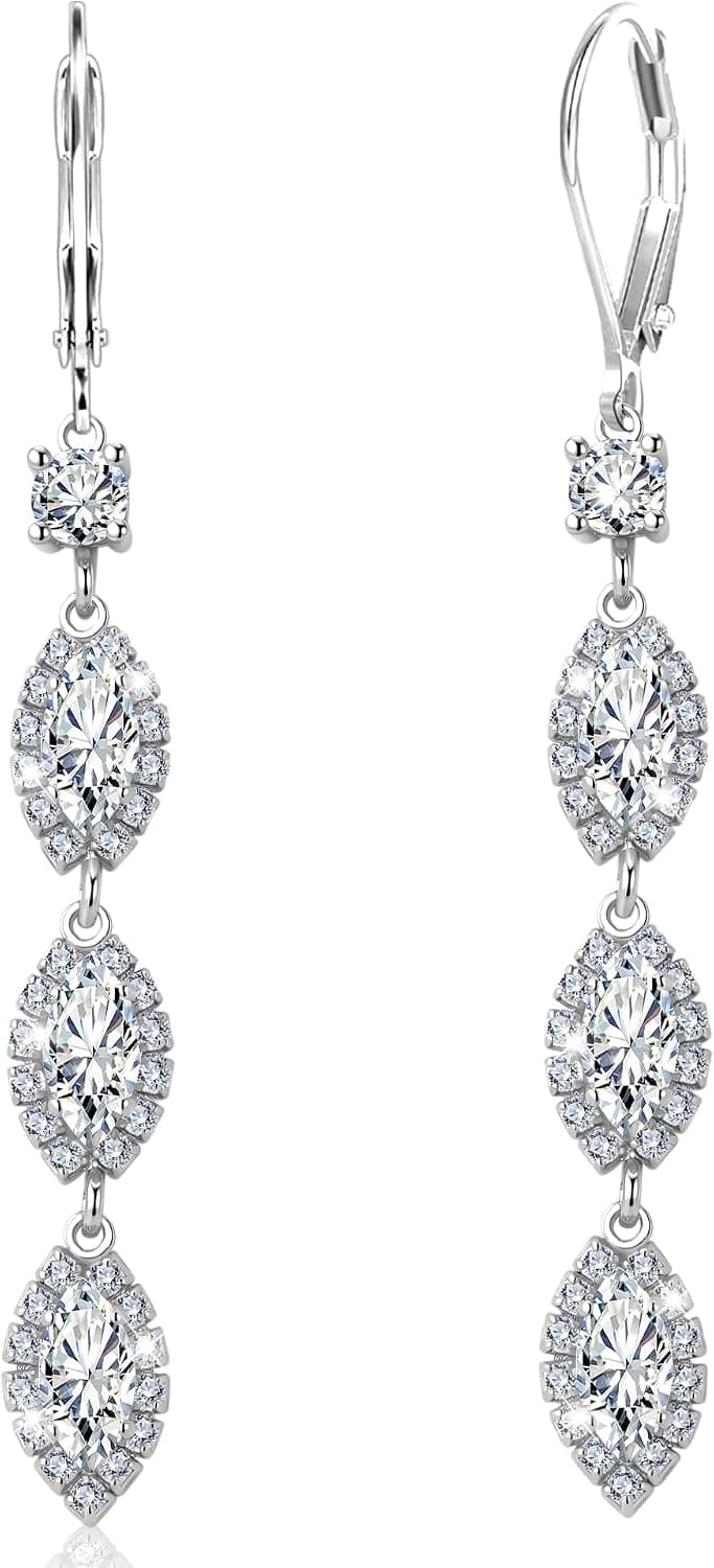 Crystal zirconia drop earrings