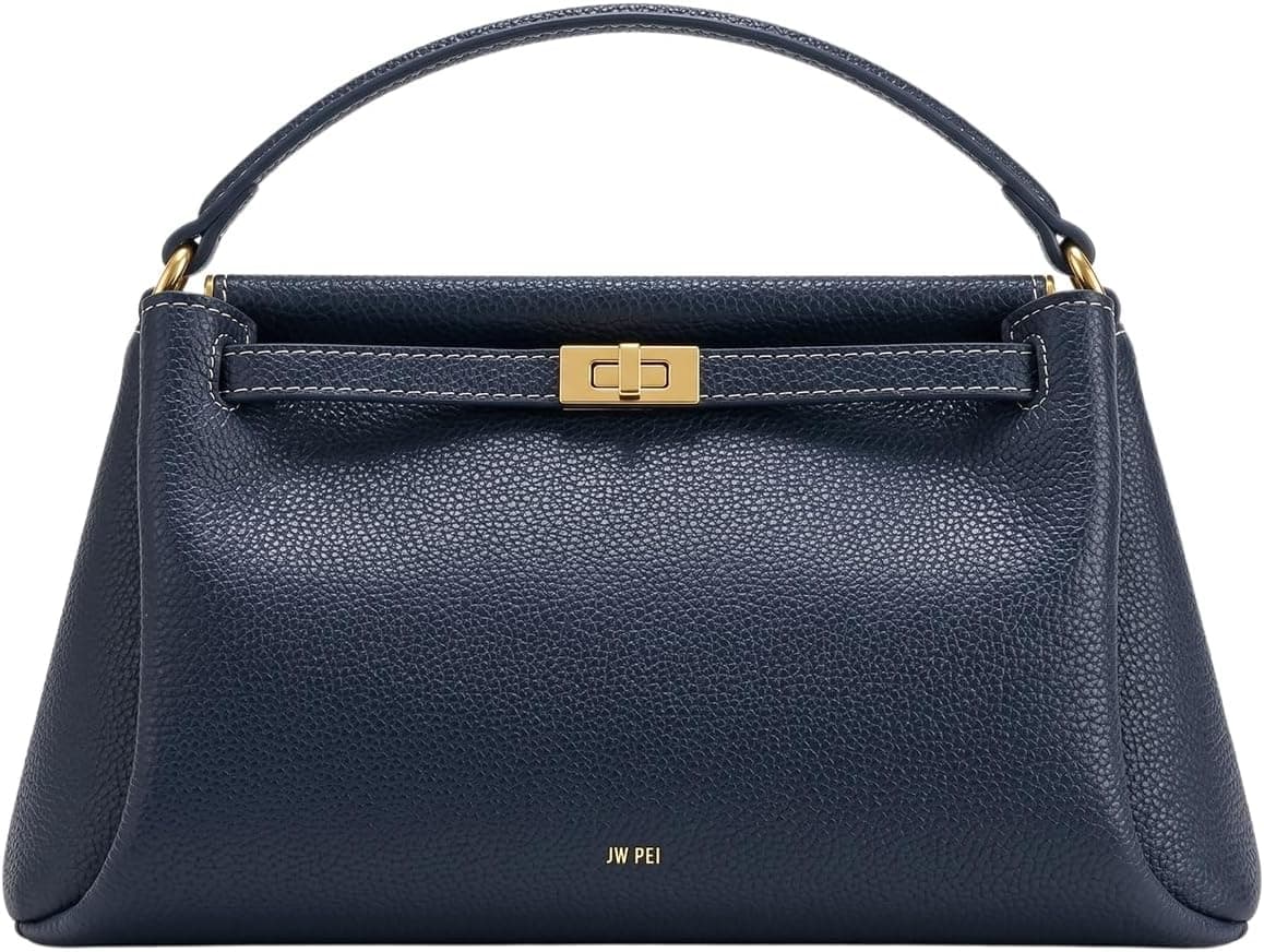 Navy structured crossbody bag