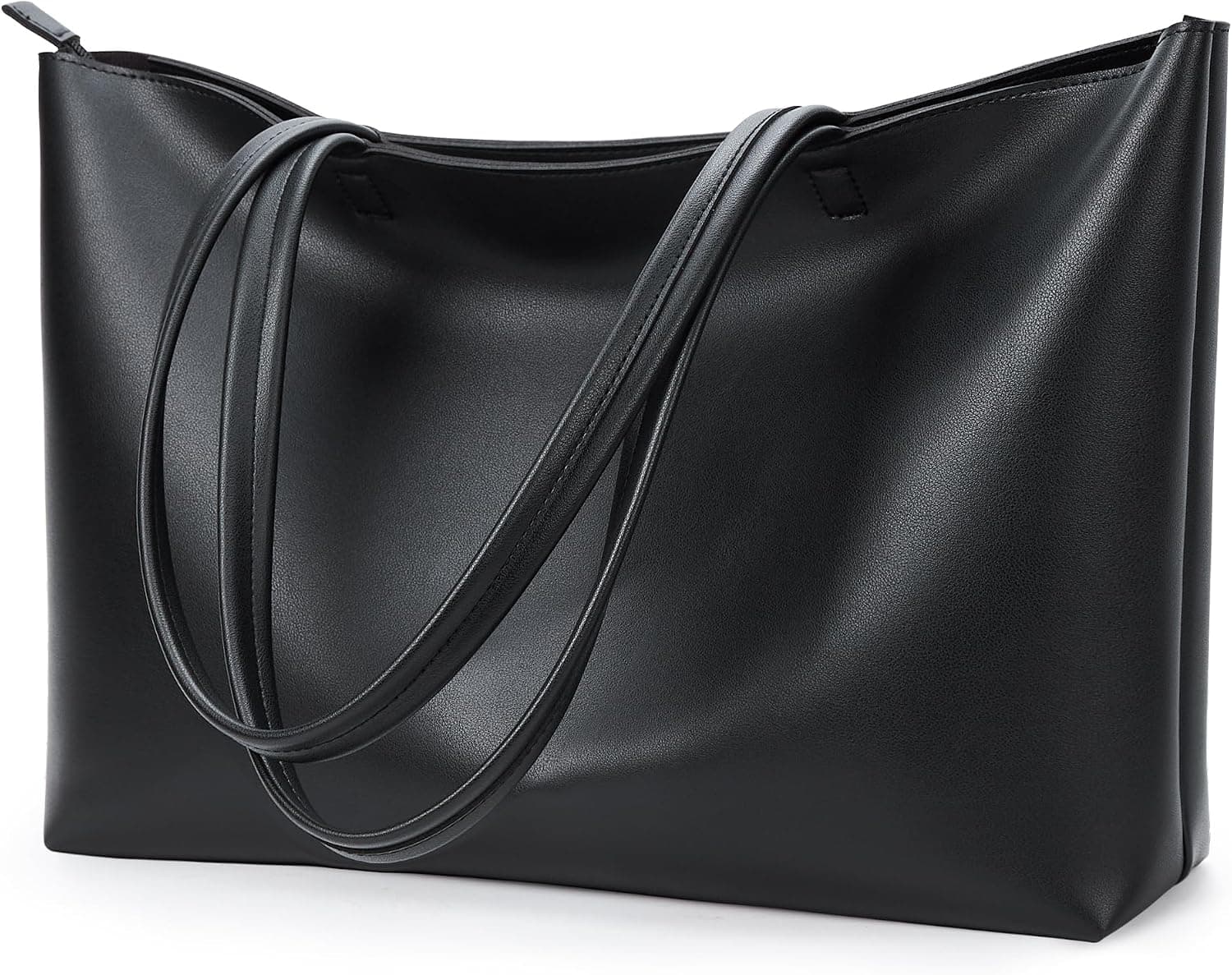 Black structured tote bag