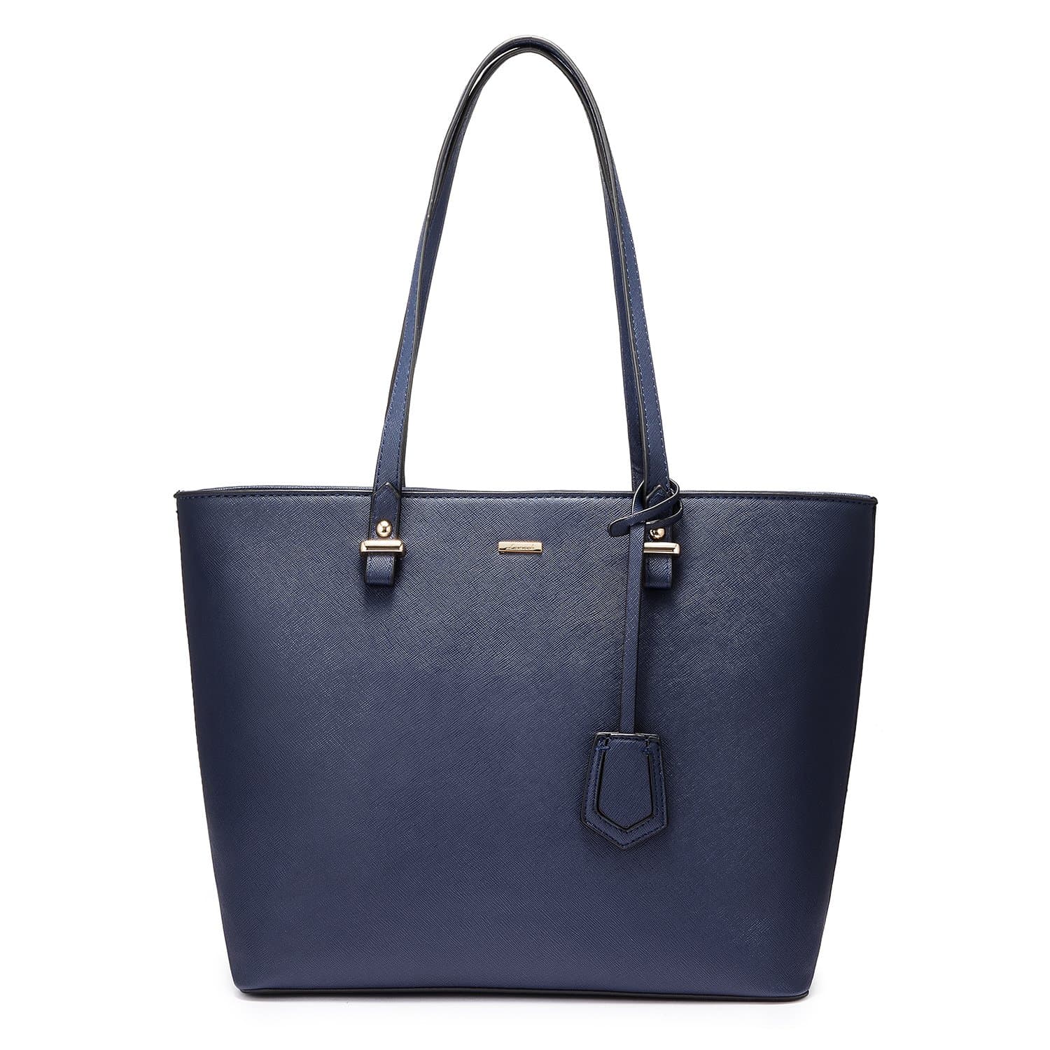 Navy structured tote bag